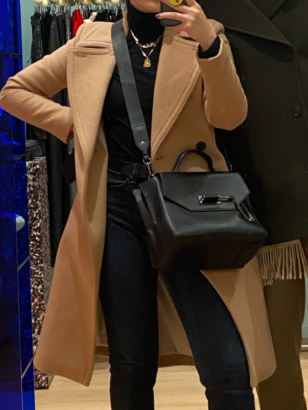 Club Monaco Camel Wool-Blend Long Coat